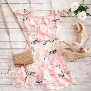 Pink floral dress